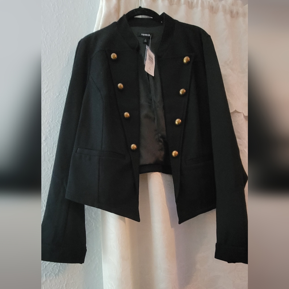 Torrid Ponte Military Style Jacket